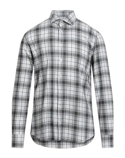 Bastoncino Man Shirt Grey Size 16 Cotton In Gray