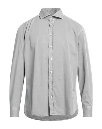 Bastoncino Man Shirt Grey Size 17 Cotton