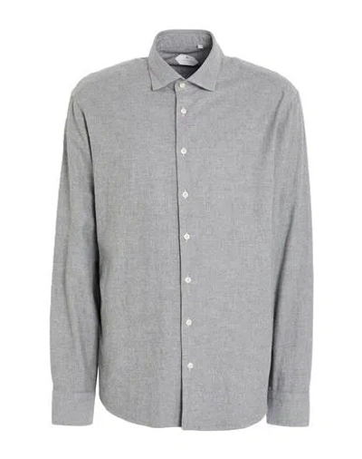 Bastoncino Man Shirt Grey Size 17 Cotton In Gray