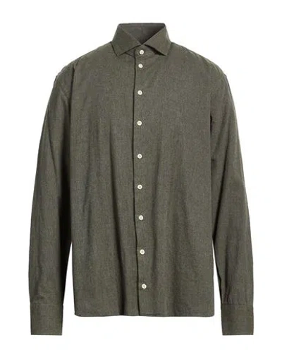 Bastoncino Man Shirt Grey Size 17 Cotton In Gray