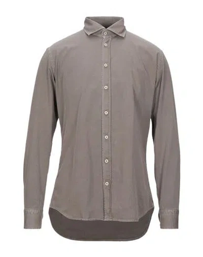 Bastoncino Man Shirt Khaki Size 15 Cotton In Beige