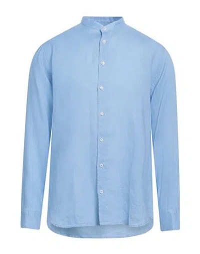 Bastoncino Man Shirt Light Blue Size 17 Linen