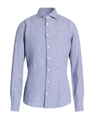 Bastoncino Man Shirt Light Blue Size 17 Linen