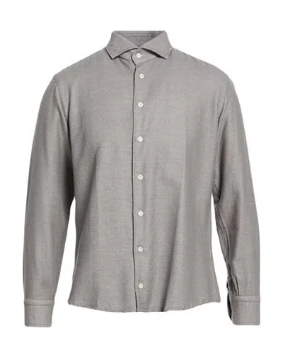 Bastoncino Man Shirt Light Grey Size 15 ½ Cotton, Elastane In Gray