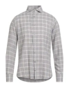 Bastoncino Man Shirt Light Grey Size 17 Cotton