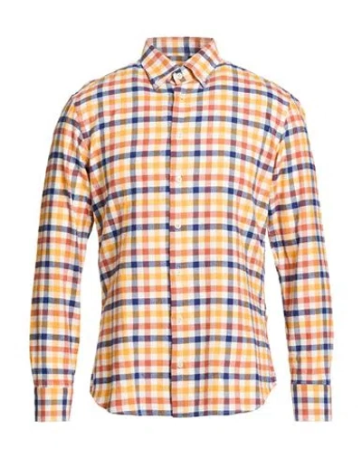 Bastoncino Man Shirt Marigold Size 15 ½ Cotton In Yellow