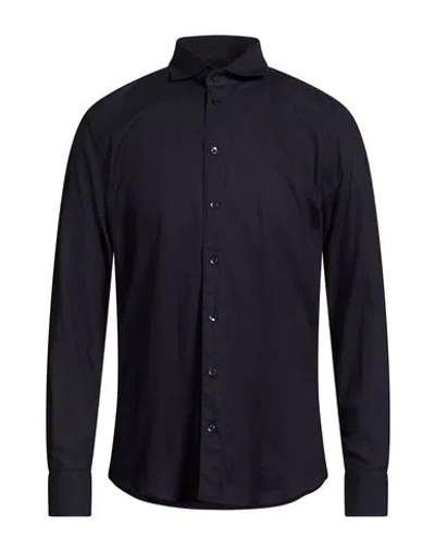 Bastoncino Man Shirt Midnight Blue Size 15 ½ Cotton