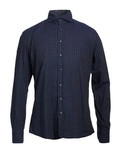 Bastoncino Man Shirt Midnight Blue Size 15 ¾ Cotton In Multi