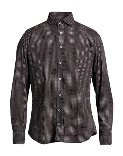 Bastoncino Man Shirt Midnight Blue Size 15 ½ Cotton In Black