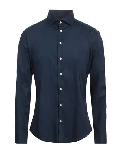 Bastoncino Man Shirt Midnight Blue Size 15 ½ Cotton, Elastane