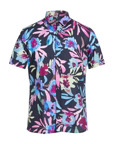 Bastoncino Man Shirt Midnight Blue Size 17 Cotton