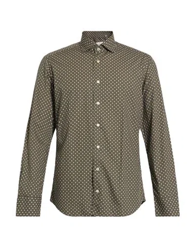 Bastoncino Man Shirt Military Green Size 15 Cotton In Multi