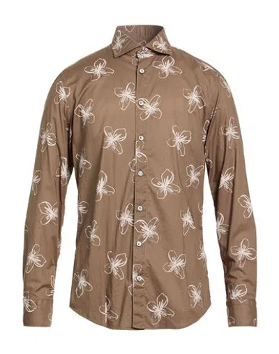 Bastoncino Man Shirt Military Green Size 16 ½ Cotton