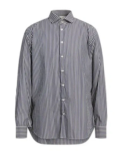 Bastoncino Man Shirt Navy Blue Size 17 ½ Cotton