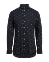 Bastoncino Man Shirt Navy Size 15 ¾ Linen In Navy
