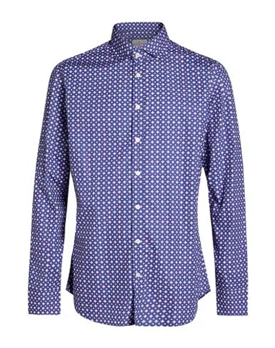 Bastoncino Man Shirt Navy Size 16 ½ Cotton In Blue