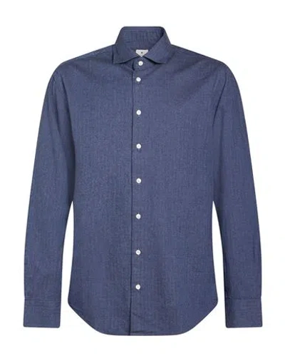 Bastoncino Man Shirt Navy Size 16 ½ Cotton In Blue