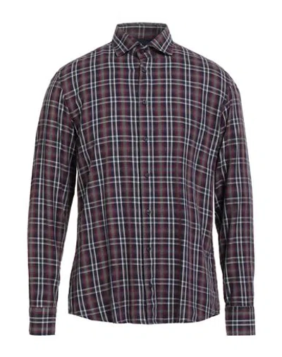 Bastoncino Man Shirt Navy Size 17 Cotton In Red