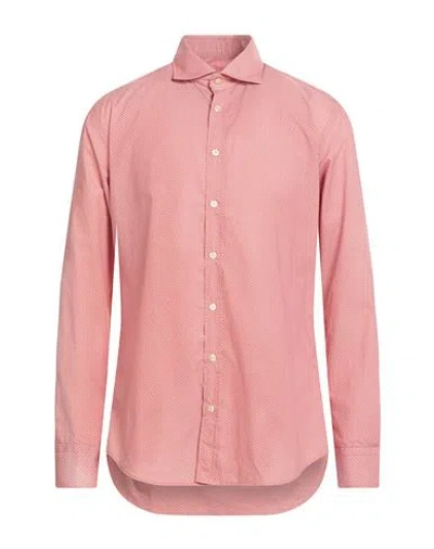 Bastoncino Man Shirt Orange Size 16 ½ Cotton