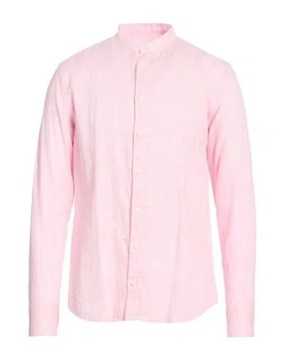 Bastoncino Man Shirt Pink Size 15 ¾ Linen