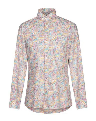 Bastoncino Man Shirt Pink Size 17 ½ Cotton, Elastane
