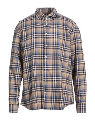 Bastoncino Man Shirt Sand Size 17 Cotton In Multi