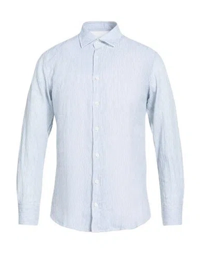 Bastoncino Man Shirt Sky Blue Size 15 Linen