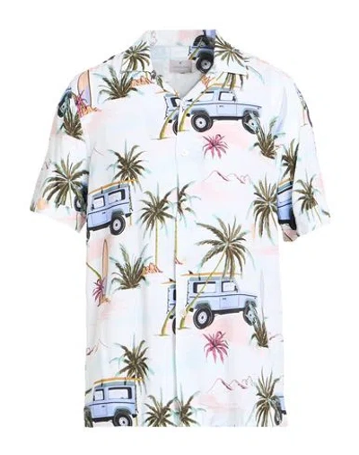 Bastoncino Man Shirt Sky Blue Size 15 ¾ Viscose In White