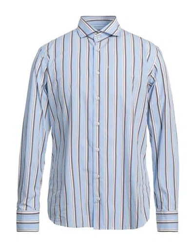 Bastoncino Man Shirt Sky Blue Size 16 Cotton
