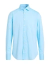 Bastoncino Man Shirt Sky Blue Size 17 ½ Cotton In Blue