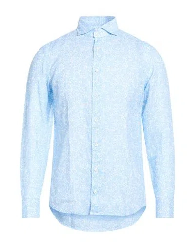 Bastoncino Man Shirt Sky Blue Size 17 ½ Linen