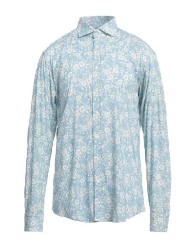 Bastoncino Man Shirt Sky Blue Size 16 ½ Viscose, Linen