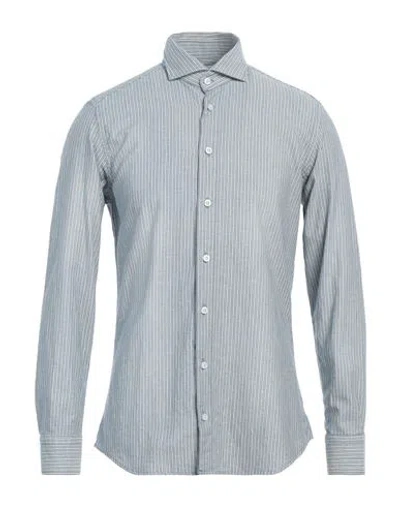 Bastoncino Man Shirt Slate Blue Size 15 ¾ Cotton