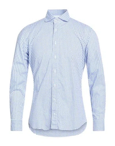 Bastoncino Man Shirt White Size 15 ¾ Cotton In Blue