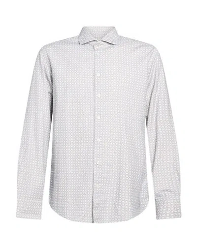 Bastoncino Man Shirt White Size 15 ½ Cotton In Gray