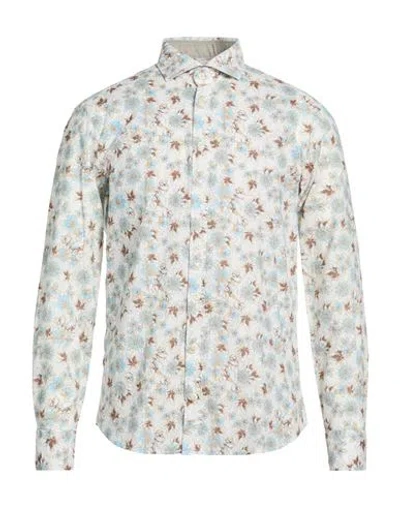 Bastoncino Man Shirt White Size 16 Linen, Cotton