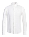 Bastoncino Man Shirt White Size 17 Linen