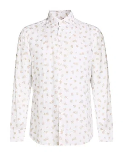 Bastoncino Man Shirt White Size 17 ½ Linen