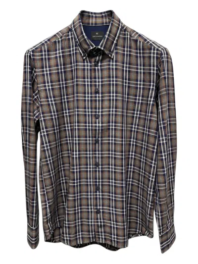 Bastoncino Plaid-pattern Shirt In Gray