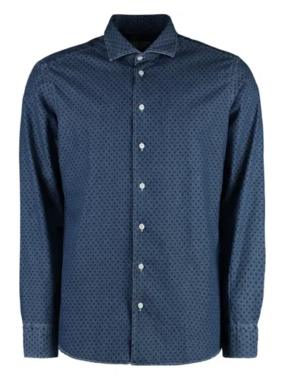 Bastoncino Polka Dot Buttoned Shirt In Blue