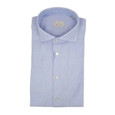 Bastoncino Simo Cotton Man Sky Reflexing Shirt In Blue