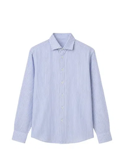 Bastoncino Striped Long-sleeve Shirt In Blue