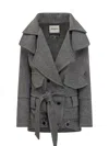 Batakovic Double-breasted Coat Bb Ftd Bomber With Belt In Gray