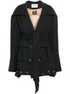 Batakovic Belgrade Herringbone-patterned Coat In Black