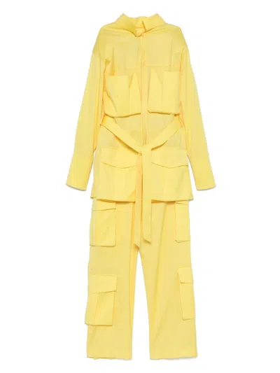 Batakovic Belgrade Multilple-pockets Trousers Set In Yellow