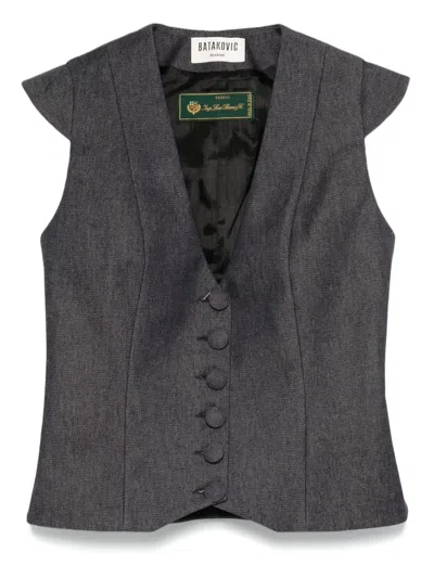 Batakovic Belgrade Wool Waistcoat In Blue