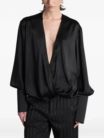 Batakovic Belgrade Wrap-design Blouse In Black