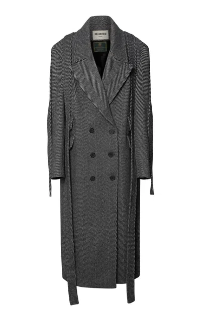 Batakovic Jade Double-breasted Wool-cashmere Full-length Coat In Gray