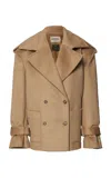 Batakovic Kamila Double-breasted Alpaca-wool Short Coat In Animal Print