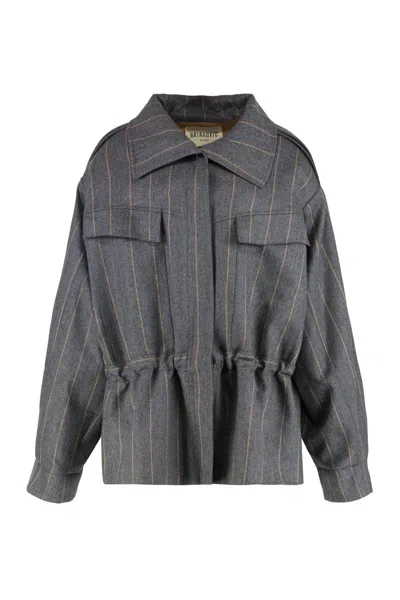 Batakovic Oversized Gray Jacket With Pockets